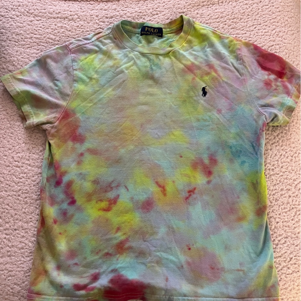 Short Sleeve Ralph Lauren Tie Dye Tshirt Small